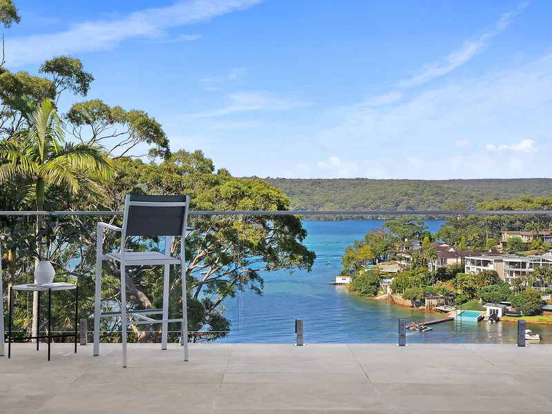 Waterfront living in a prime peninsula address