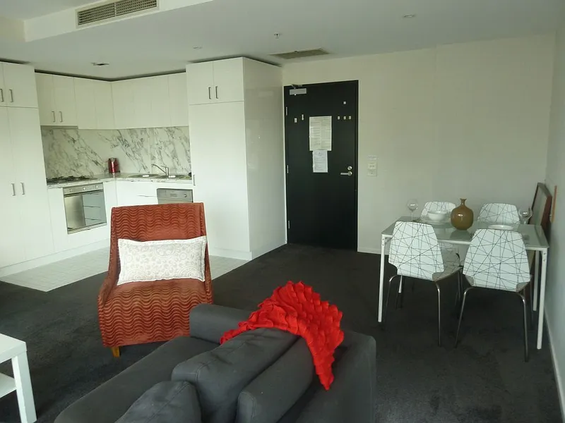 FULLY FURNISHED one bedroom apartment with secure parking.