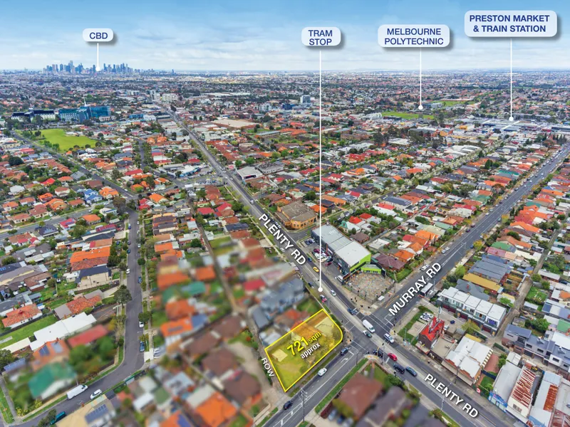 RGZ1 721sqm Approx. Prime Corner Site With 3 Street Frontage.