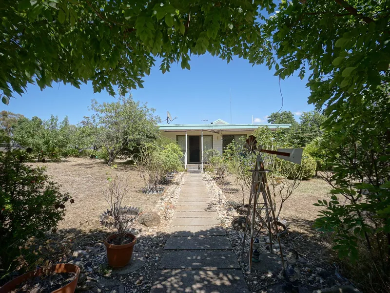 1.5 Hours to Melbourne! Massive 2343m2 allotment with rambling cottage opposite school and backing onto a reserve!