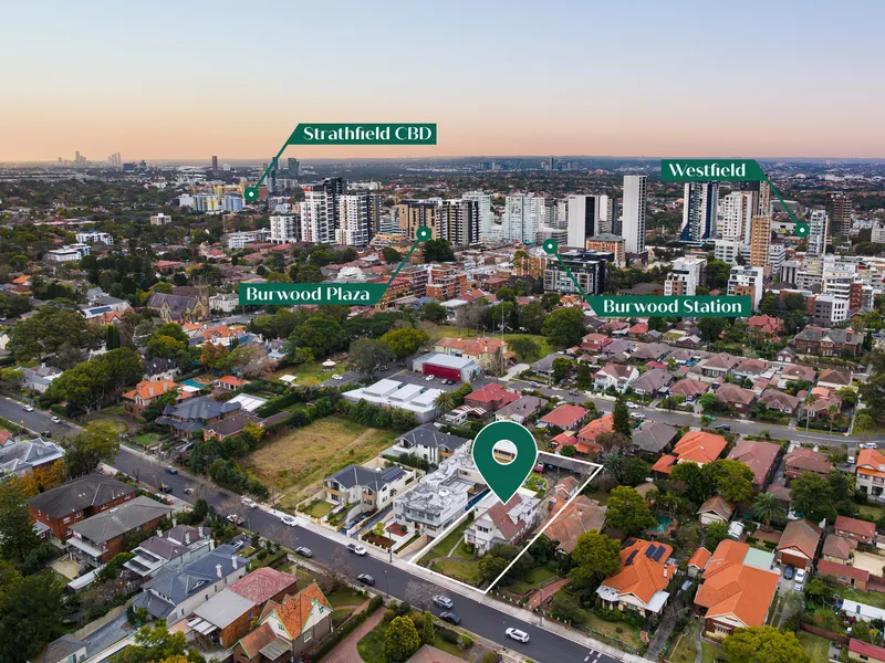 BURWOOD'S PRESTIGE NORTH FACING SUPER BLOCK WITH 1233SQM's & 6 FLATS