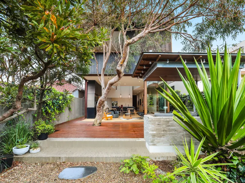 Striking Architectural Design, Prized North Aspect & minutes walk to Bondi Beach.