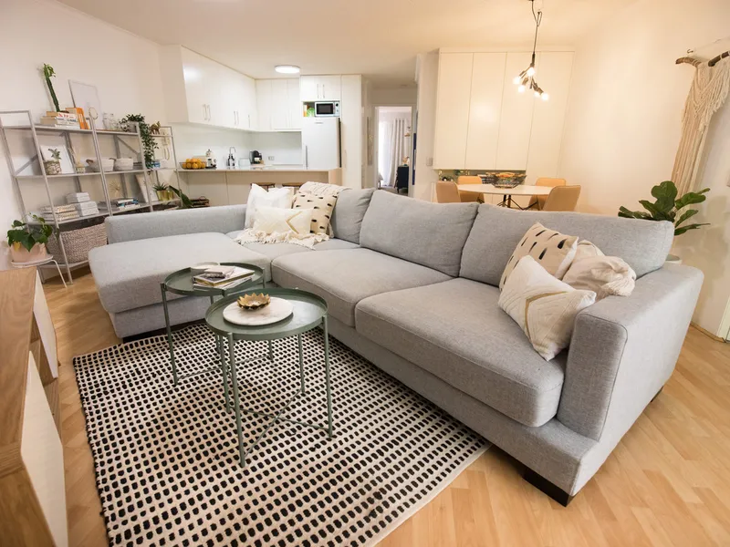 Modern Ground Floor Unfurnished Two Bedroom Unit with Private Courtyard & Pool