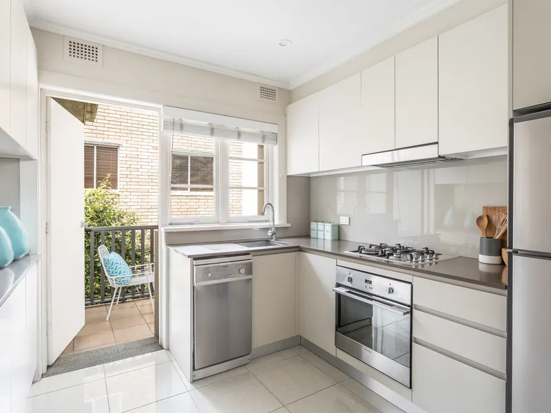 A sun-filled sanctuary in a refurbished block of only four