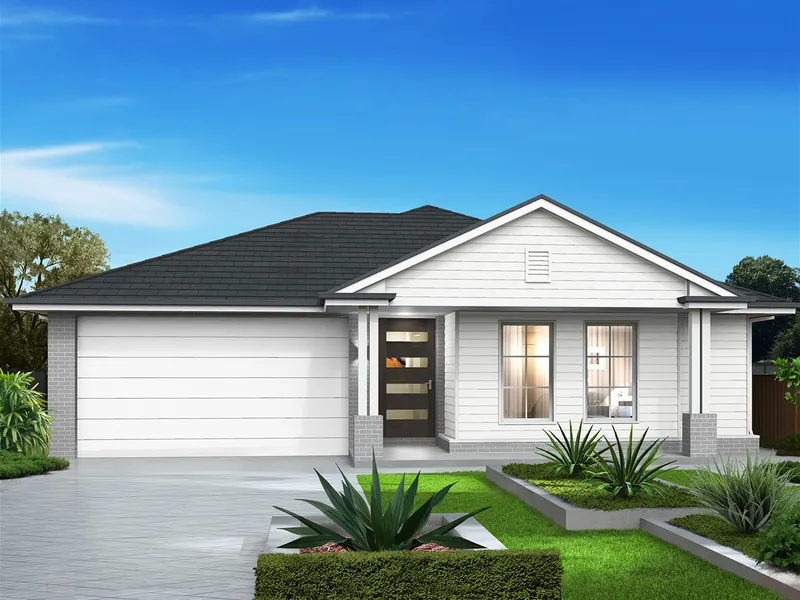 CRANGAN BAY- CUSTOM SINGLE STORY DESIGN with NORTH HAMPTON FACADE