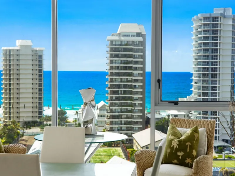 Whole Floor – 2 Separate Carparks – Sparkling Ocean & Broadwater Views!