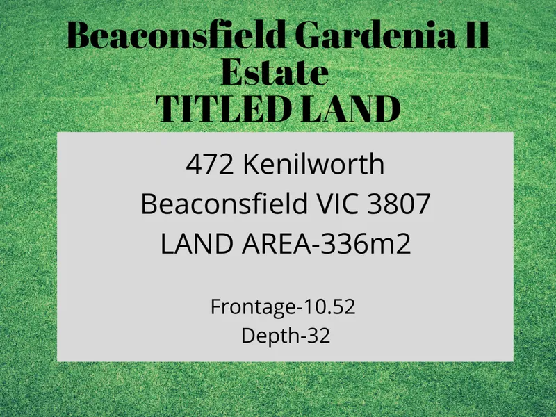 TITLED LAND IN BEACONSFIELD!