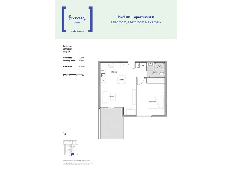 Stunning One-bedroom Apartments in Carnegie
