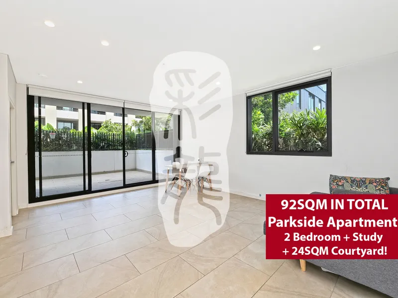 Stunning Parkside 2 Bedrooms Apartment + Study with a gorgeous Courtyard! Close to CBD, UTS, USYD and All Amenities! WELCOME OFFER! 