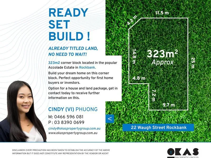 Build your dream home! Contact Cindy - 0466 596 081