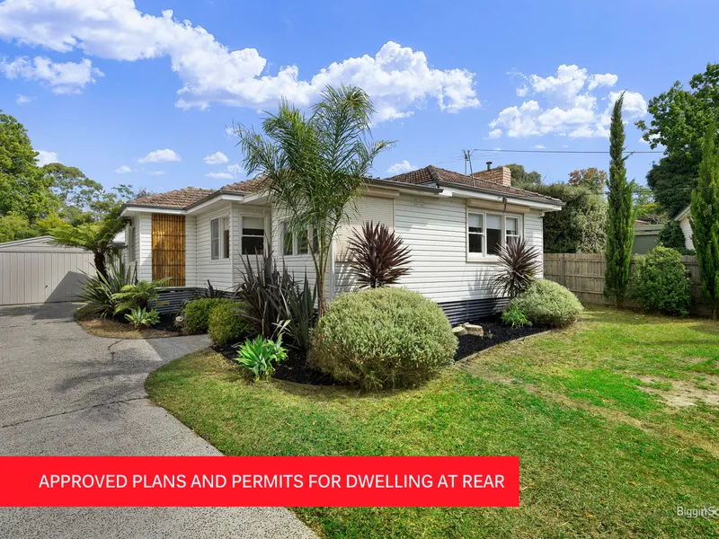 APPROVED PLANS & PERMITS TO BUILD TOWNHOUSE AT REAR