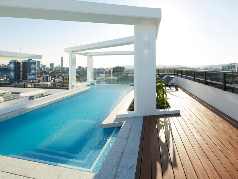 The Ultimate One Bedroom Apartment Fully Furnished with Large Living Area, Rooftop Pool & Entertaining Deck with City Views