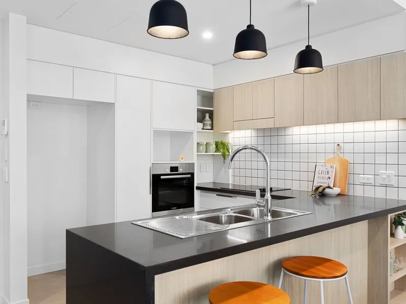 Open-plan two-bedroom unit