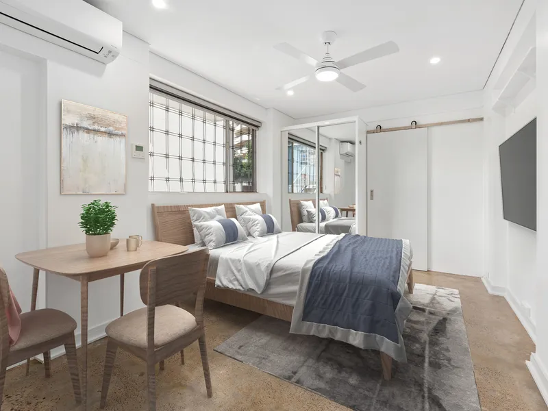 DEPOSIT TAKEN-RENOVATED UNFIRNISHED STUDIO APARTMENT IN SOUGHT AFTER LOCATION CLOSE TO CBD