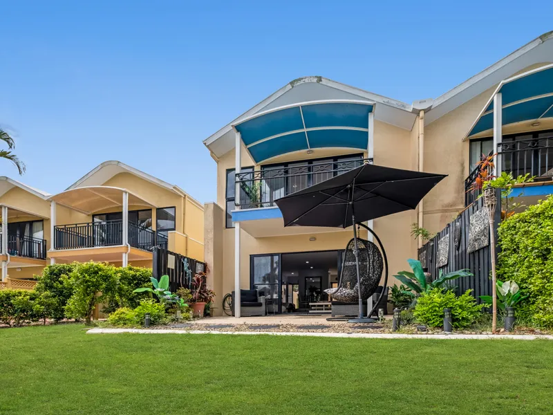 Water views with resort styling living