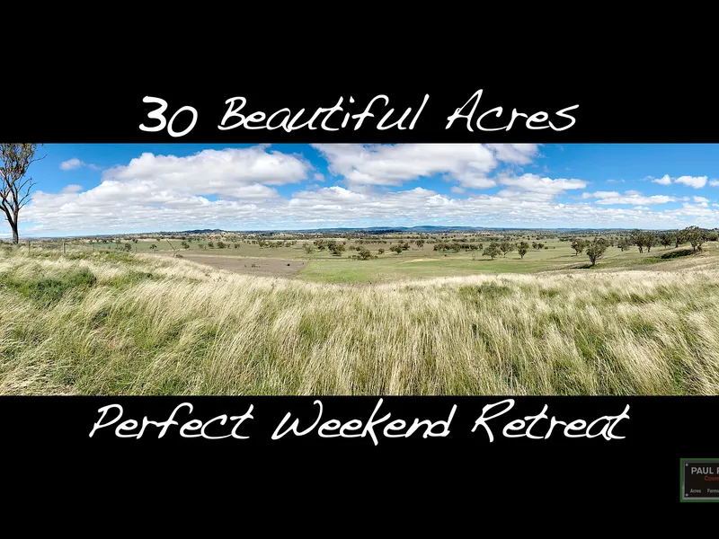 30 ACRES, Hilltop Views, Pasture Improved, Spring Fed Dam, Approved Bore, Beats Money In The Bank Or Risky Shares!