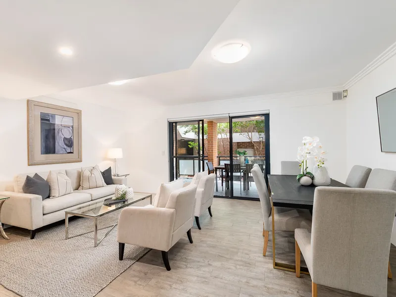 Townhouse-style living in a two-level apartment