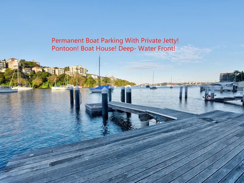 Permanent Boat Parking With Private Jetty!Pontoon! Boat House! Deep- Water Front!