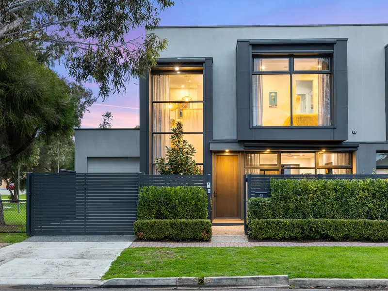 Where else but a bold townhouse on the park, just a stroll from Henley's sand…