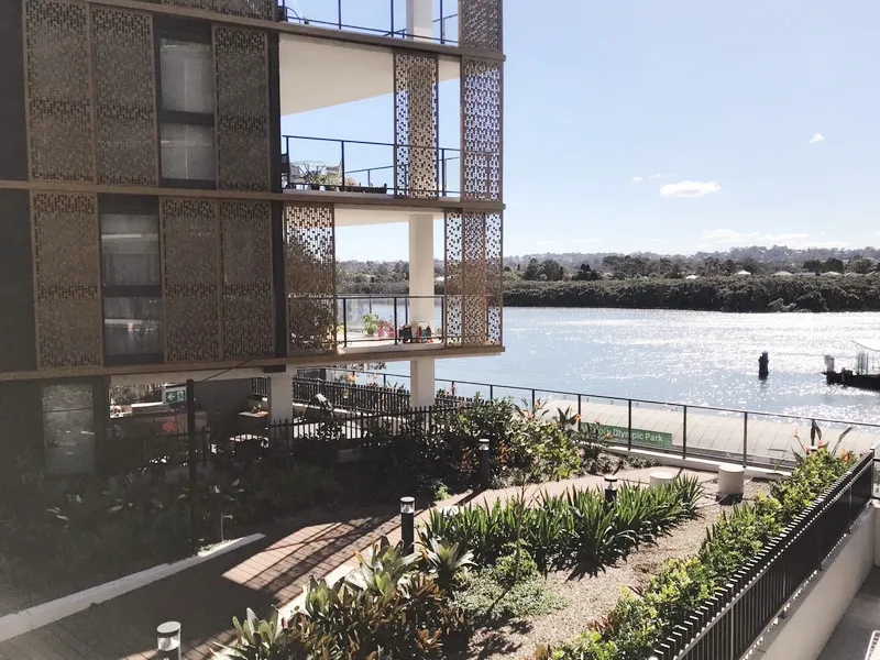 Partly furnished Beautiful one bedroom + Study with water view