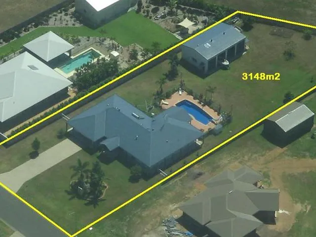 Executive style home in private estate on approx. 3/4 acre w/ pool, large shed & solar panels