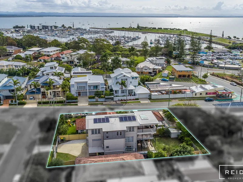 Family living with ocean and island views