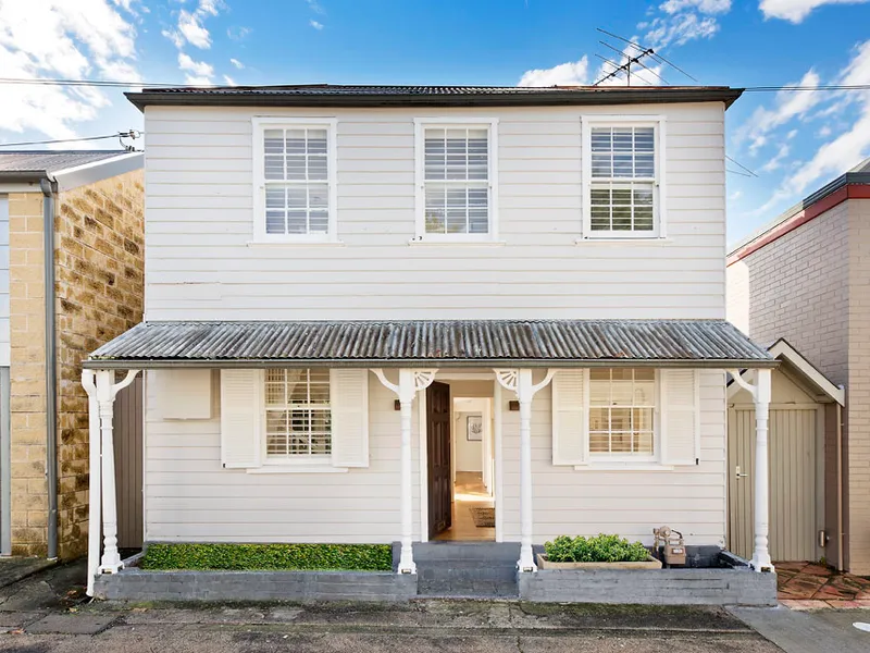 An Enchanting Weatherboard Cottage In A Picturesque Laneway Setting, North Facing Courtyard