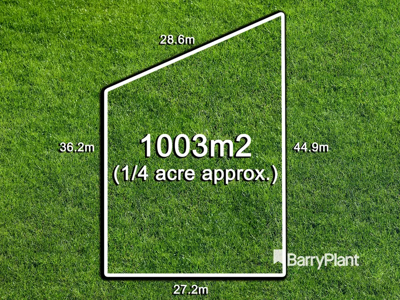 A quarter acre blank canvas