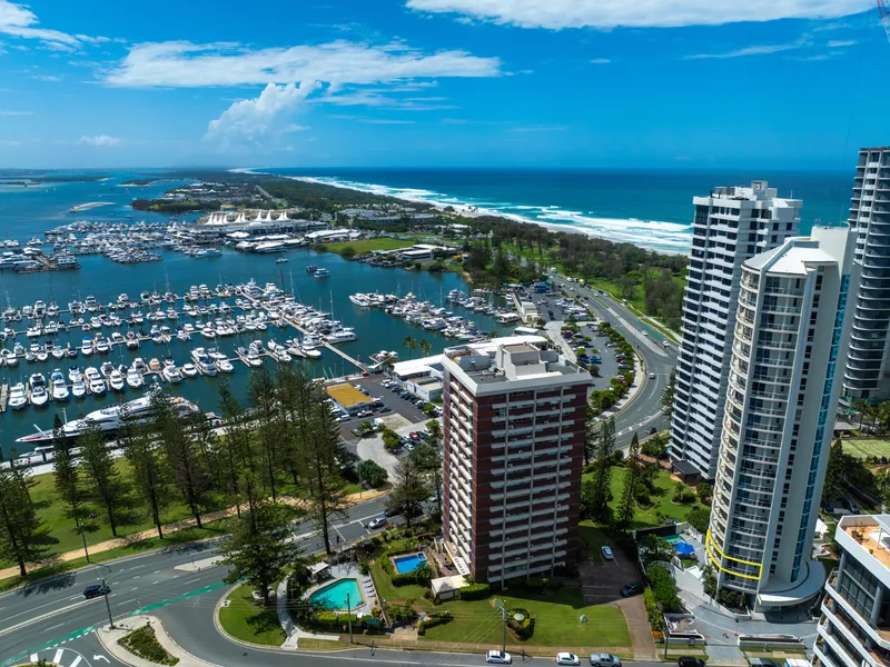 North Facing Half Floor Apartment with Broadwater Views - Will Be Sold On Or Before Auction Day!