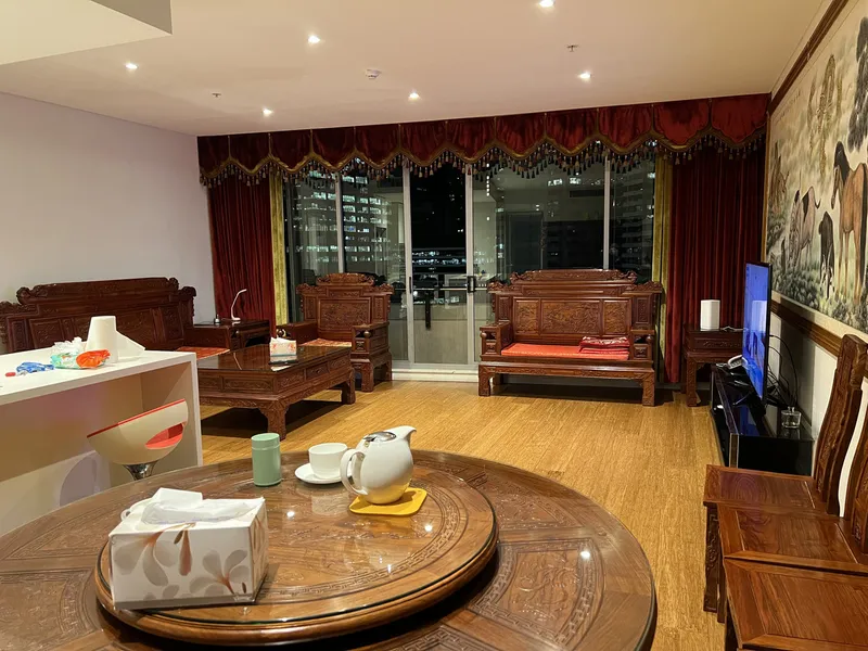 Furnished 1B1B, plus Study and Car Space aparment with stunning terrace view
