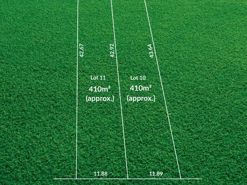 LAND TORRENS TITLE  BOTH BLOCKS UNDER CONTRACT   approximately 410m2  priced between $330,000 & $350,000.  