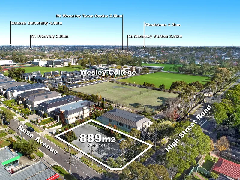 889m2 of Vacant Land in Glen Waverley Secondary Zone (STSA).