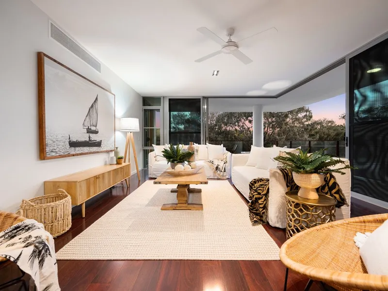 Peaceful Ground Floor Oasis with Gorgeous Outlook to Broadwater - Unfurnished