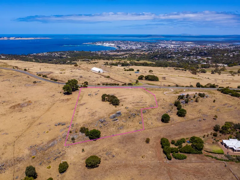 Exceptional near 360 degree panorama of the city, ocean and rural landscape