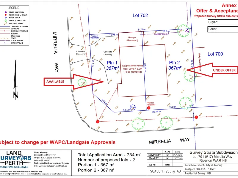 VACANT LAND - Lot 1 and 2, 17 Mirrelia Way, RIVERTON - COMING SOON  