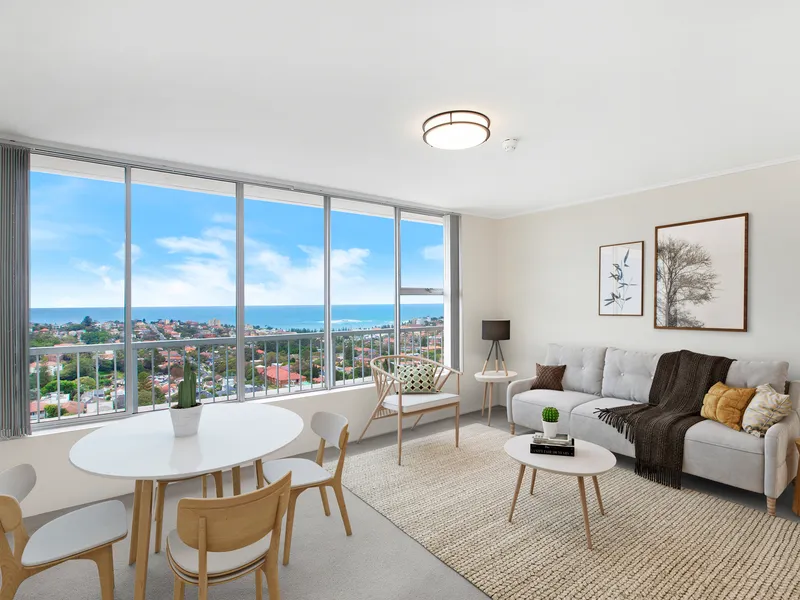 Renovated 2 bedroom apartment set on the 17th floor (Top) with expansive views. Lift access.