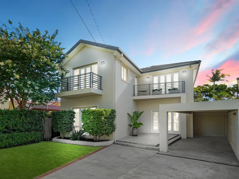 Contemporary home offers prized blue ribbon address