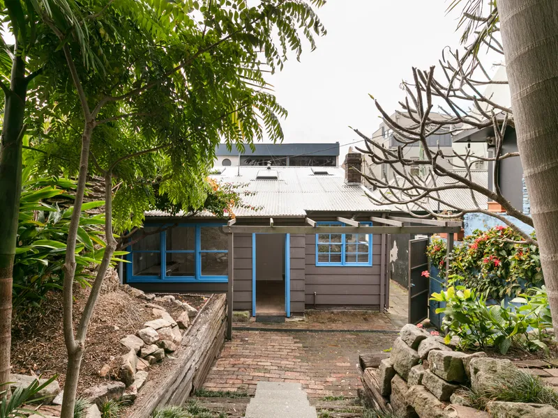 Character house w/ backyard garden setting