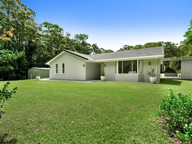 Hamptons Style living on Flat Acreage