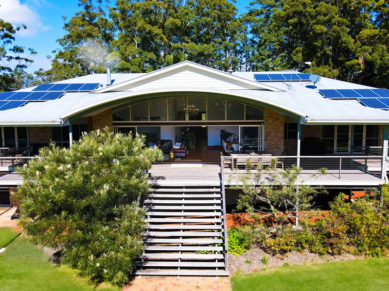 Bespoke acreage retreat with privacy, self-sufficiency, and luxury in mind