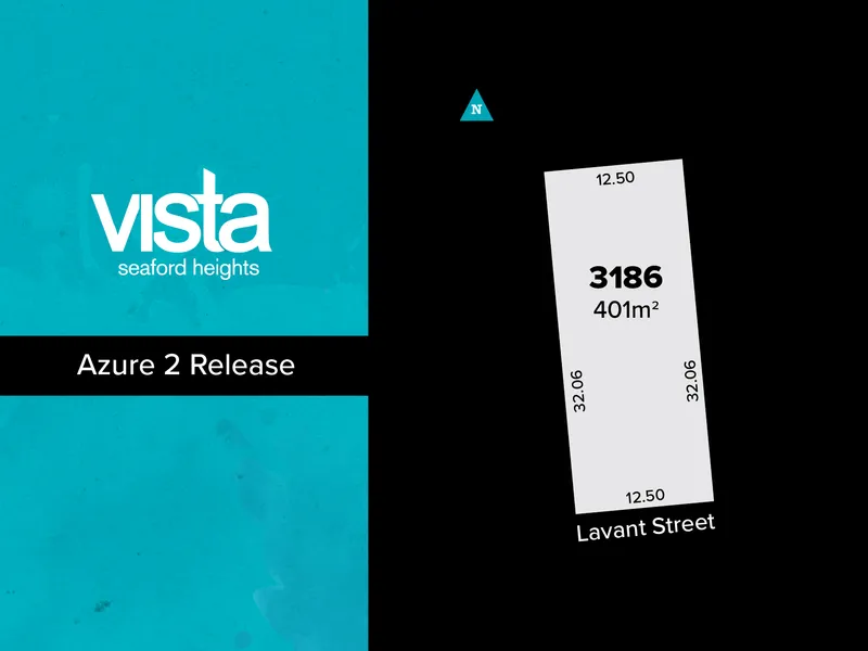 Land now selling in the highly sought-after community Vista, Seaford Heights!