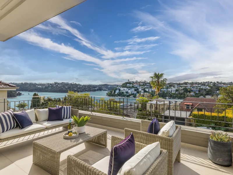 Luxurious north facing family residence captures breathtaking Middle Harbour views