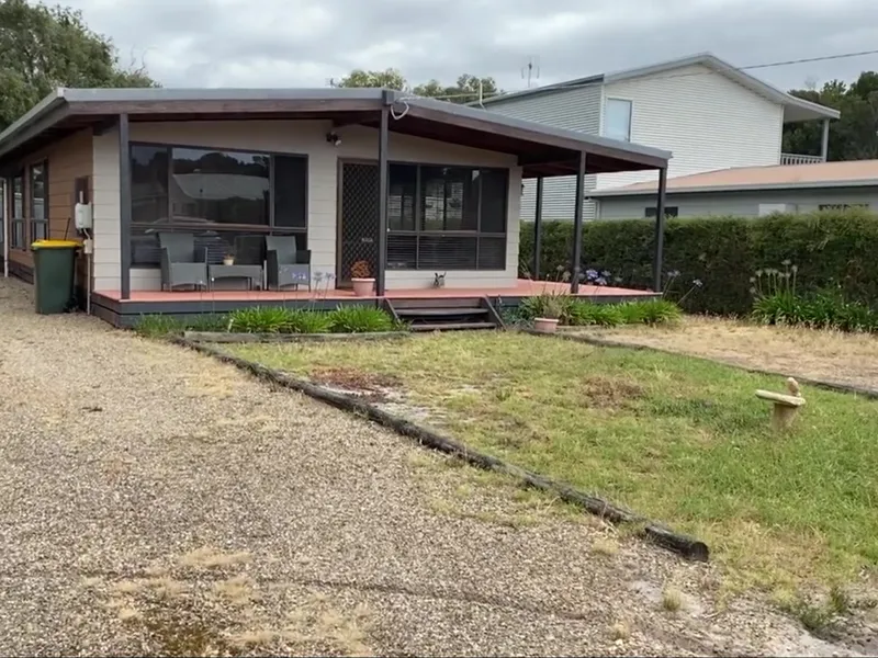 Just one house block from the lake.