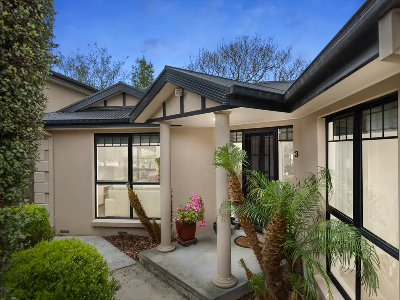 Elegant low maintenance with sunny aspects & loads of class