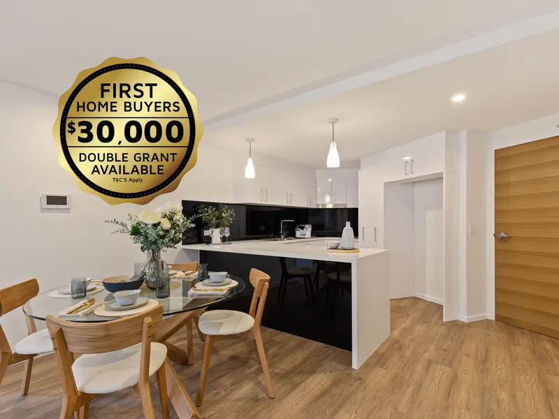 Be quick! For a limited time the developer will double the $15,000 Queensland Government's First Home Owners' Grant for eligible first home buyers!