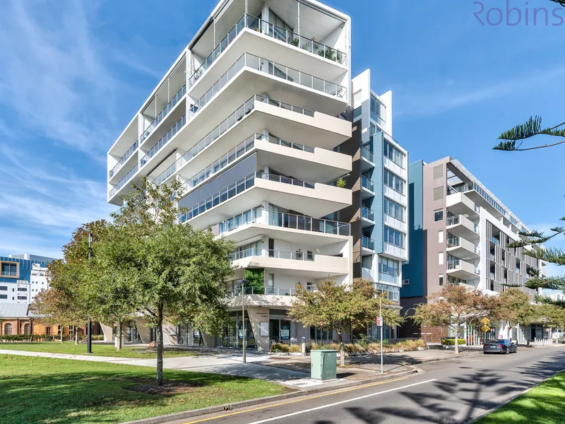 Contemporary style, north aspect apartment with harbour view.