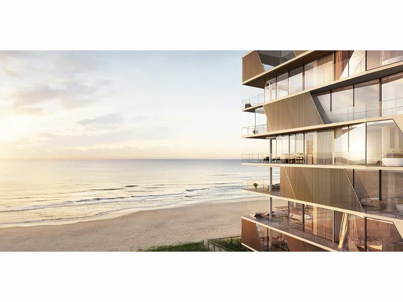 Immediate ocean vista from new absolute beachfront residence