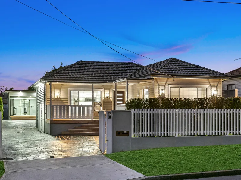 Flawlessly renovated family home and granny flat unveils a chic provincial aesthetic in cul de sac street