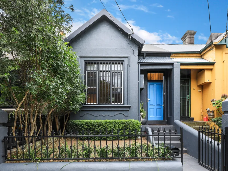A recreated Victorian semi opposite a pocket park