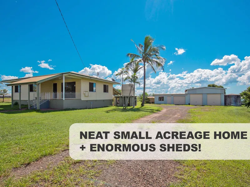 VERY NEAT HOME + ENORMOUS SHEDS on 7,419m2!